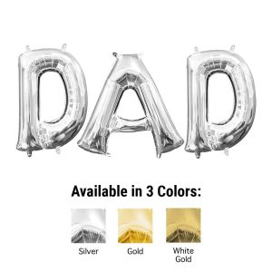 Phrases & Number Kits | 16 Inch Dad – Anagram Letters Kit (Air-Fill Only) Foil Balloons Phrases & Number Kits