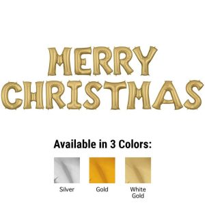 Phrases & Number Kits | 34 Inch Merry Christmas – Anagram Letters Kit Foil Balloons Phrases & Number Kits