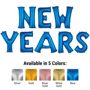 Phrases & Number Kits | 34 Inch New Years – Anagram Letters Kit Foil Balloons Phrases & Number Kits