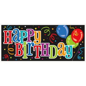 Phrases & Number Kits | Bold Birthday Giant Wall Banner 60 Inch X 27 Inch Foil Balloons Phrases & Number Kits