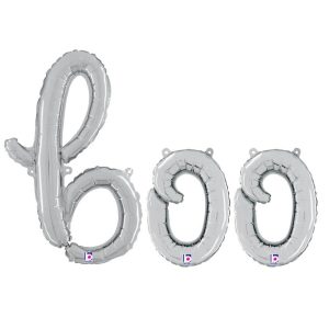 Phrases & Number Kits | Boo – Betallic Script Letters Kit (Air-Fill Only) Foil Balloons Phrases & Number Kits