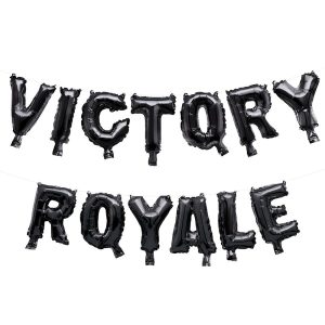 Phrases & Number Kits | Fortnite Victory Royale Foil Letter Balloon Banner (Air-Fill Only) Foil Balloons Phrases & Number Kits