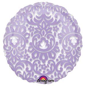 Rounds | 18 Inch Circle- Lilac Tapestry Foil Balloons Rounds