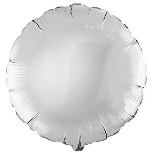 Rounds | 18 Inch Circle – Silver Foil Balloons Rounds