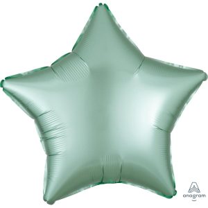 Stars | 19 Inch Star – Satin Luxe Mint Green Foil Balloons Stars