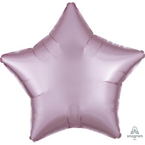 Stars | 19 Inch Star – Satin Luxe Pastel Pink Foil Balloons Stars