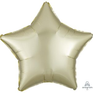 Stars | 19 Inch Star – Satin Luxe Pastel Yellow Foil Balloons Stars