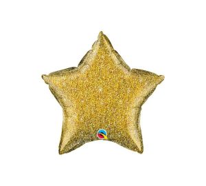 Stars | 20 Inch Star – Glittergraphic Gold Foil Balloons Stars