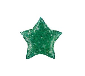 Stars | 20 Inch Star Holographic – Jewel Green Foil Balloons Stars