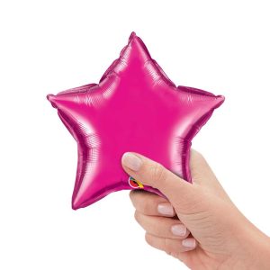 Stars | 9 Inch Star – Magenta (Air-Fill Only) Foil Balloons Minishapes