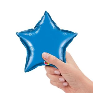 Stars | 9 Inch Star – Sapphire Blue (Air-Fill Only) Foil Balloons Minishapes