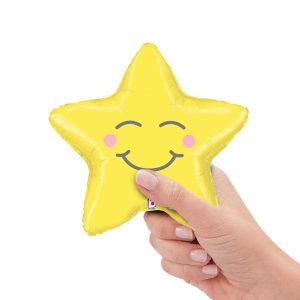 Minishapes | 14 Inch Chubby Star Mini Shape (Air-Fill Only) Foil Balloons Minishapes