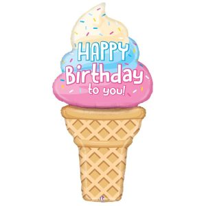 Feliz Cumpleanos Globos | 59 Inch Special Delivery Ice Cream Feliz Cumpleanos Globos Feliz Cumpleanos Globos