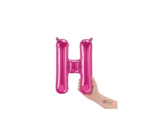 Foil Letters | 16 Inch Letter H – Northstar – Magenta (Air-Fill Only) Foil Balloons Foil Letters