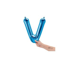 Foil Letters | 16 Inch Letter V – Northstar – Blue (Air-Fill Only) Foil Balloons Foil Letters