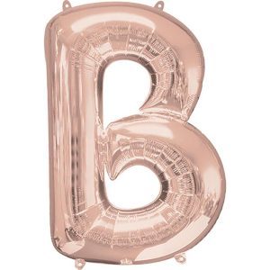 Foil Letters | 34 Inch Letter B – Anagram – Rose Gold Foil Balloons Foil Letters