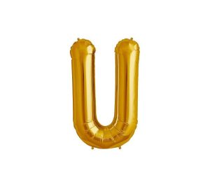 Foil Letters | 34 Inch Letter U – Northstar – Gold Foil Balloons Foil Letters