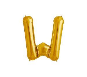 Foil Letters | 34 Inch Letter W – Northstar – Gold Foil Balloons Foil Letters